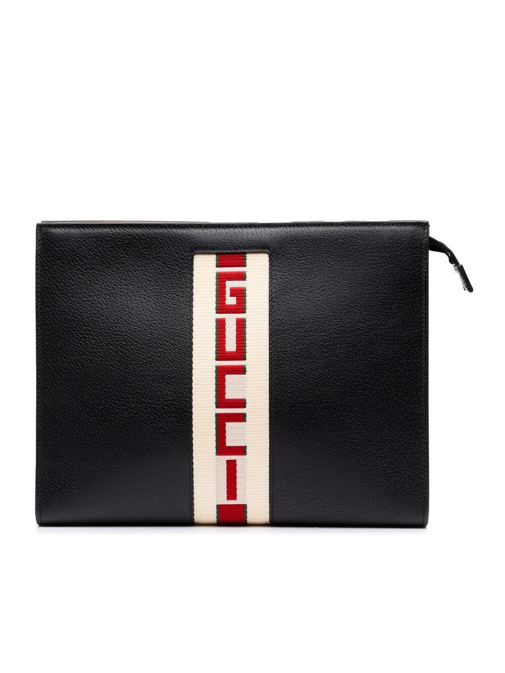 Gucci Calfskin Logo Stripe New Web #373027G56B